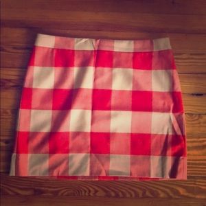 J. Crew Buffalo Check wool skirt